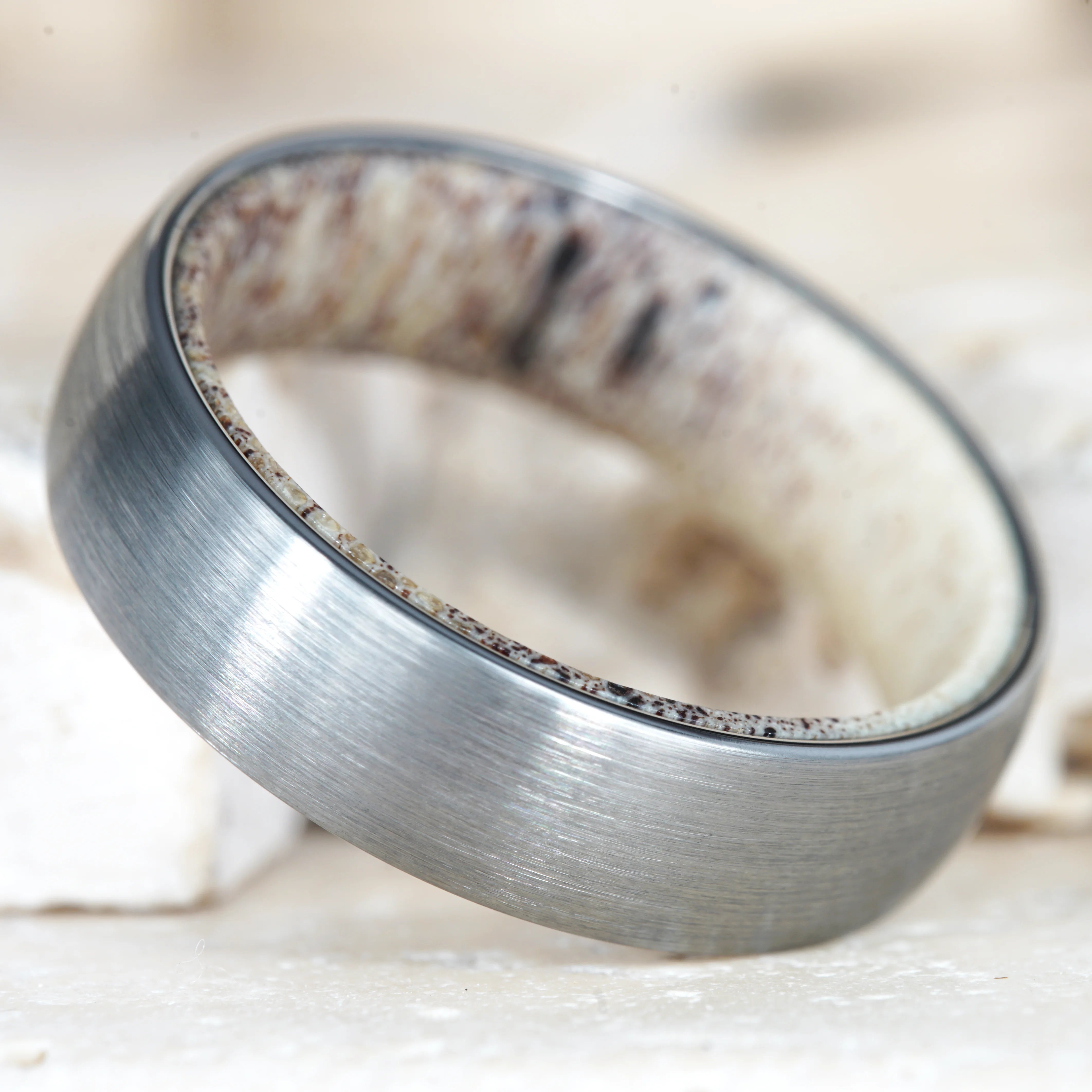 Alba - Tungsten Ring with Scottish Deer Antler