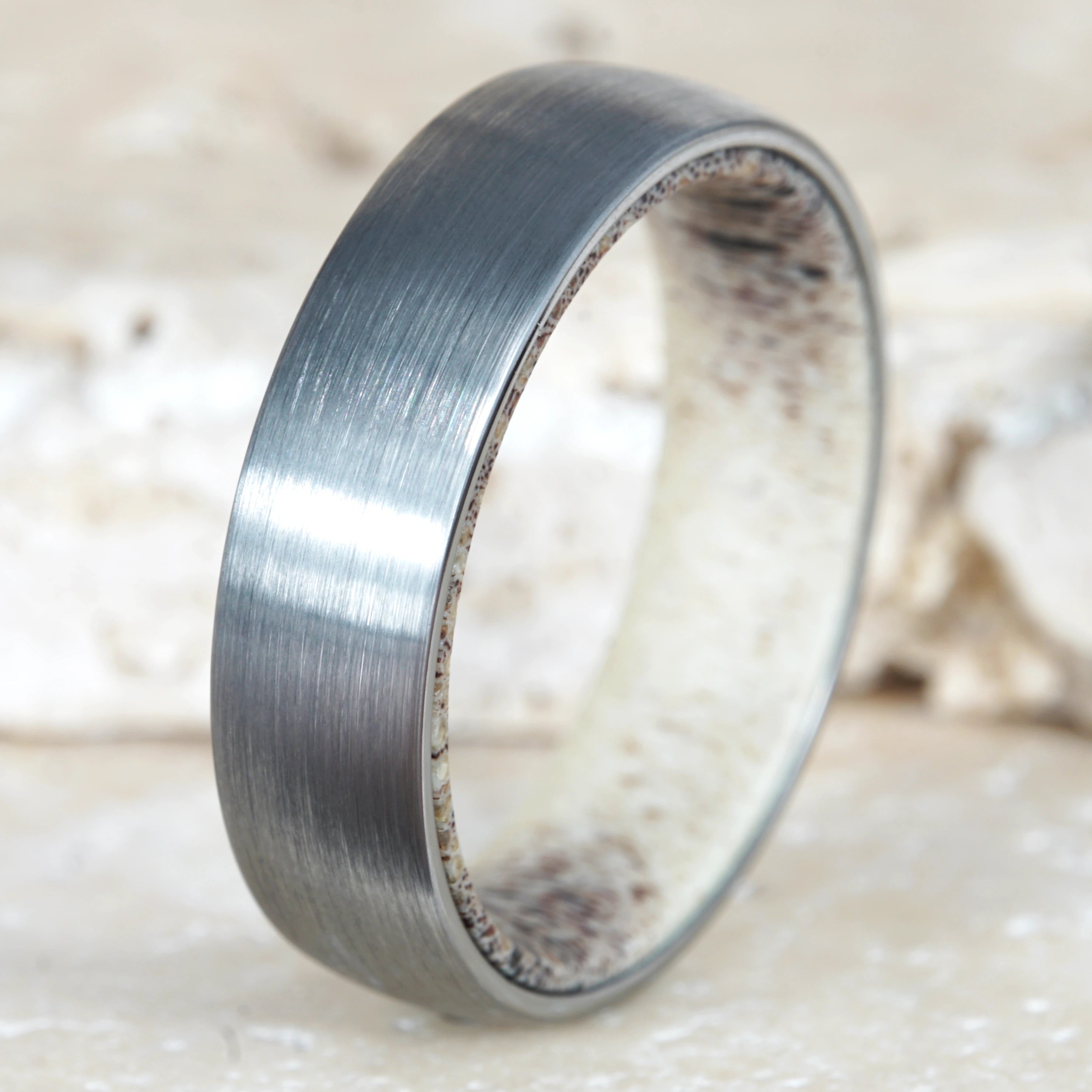 Alba - Tungsten Ring with Scottish Deer Antler