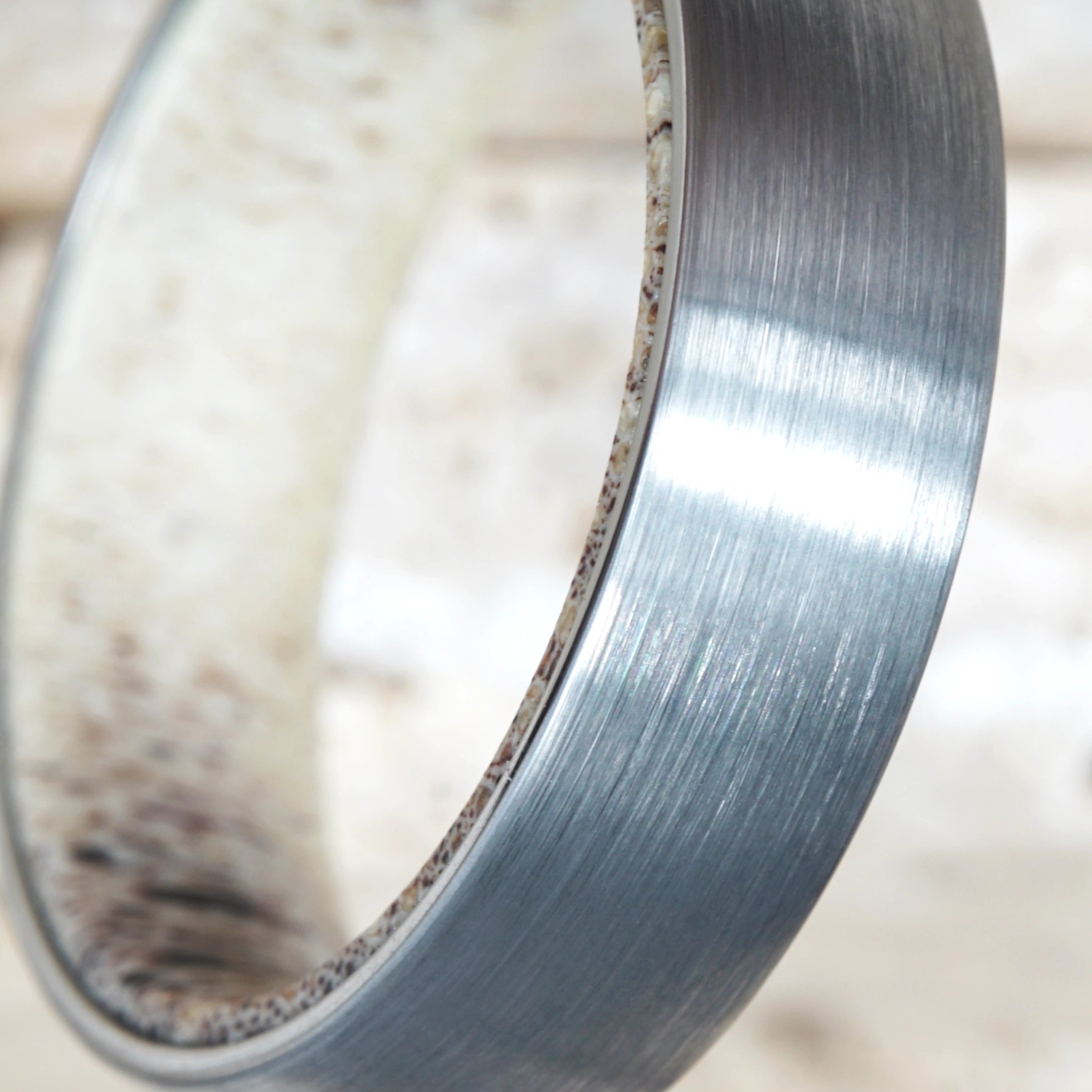 Alba - Tungsten Ring with Scottish Deer Antler