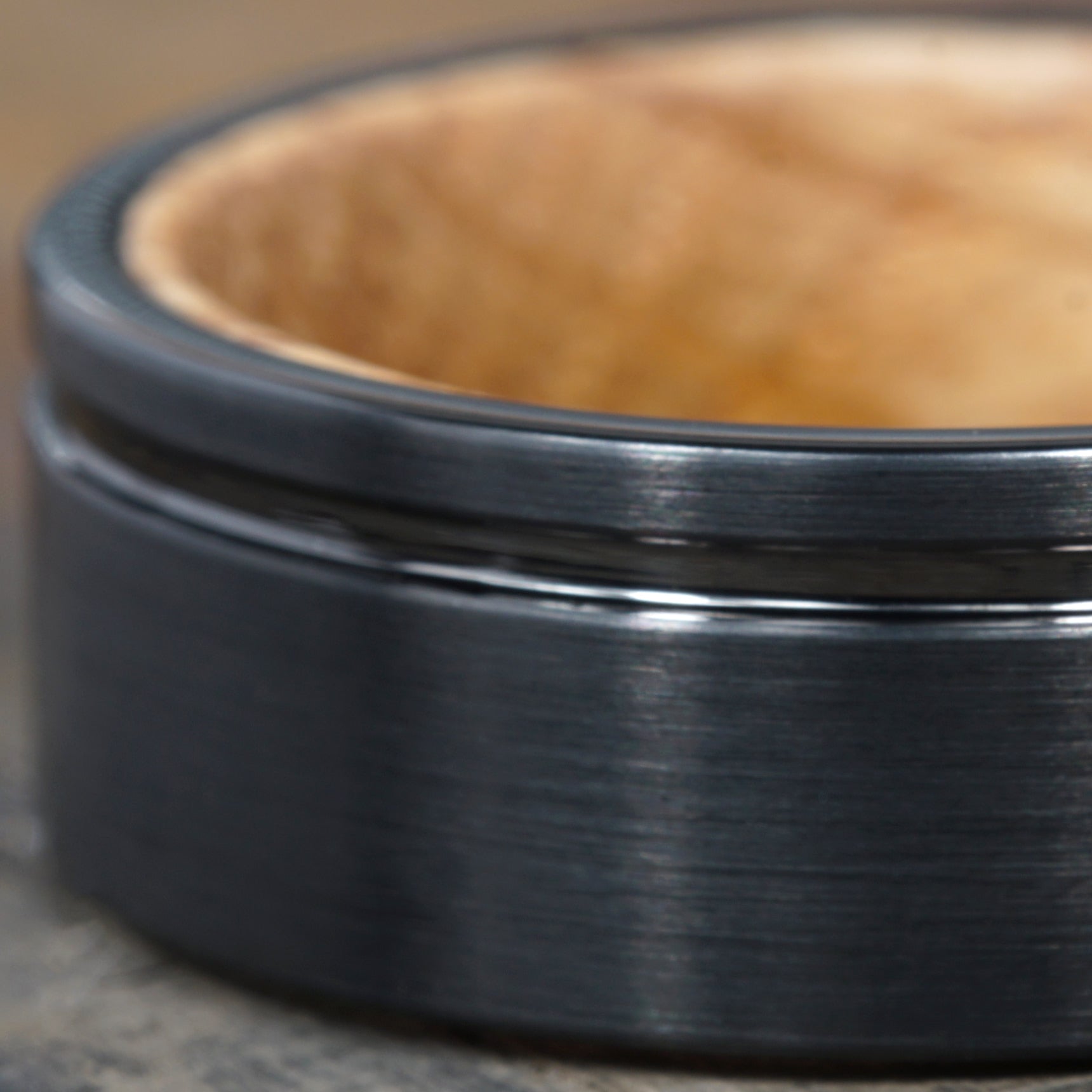 Ascent - Brushed Black Tungsten with Whisky Barrel Wood
