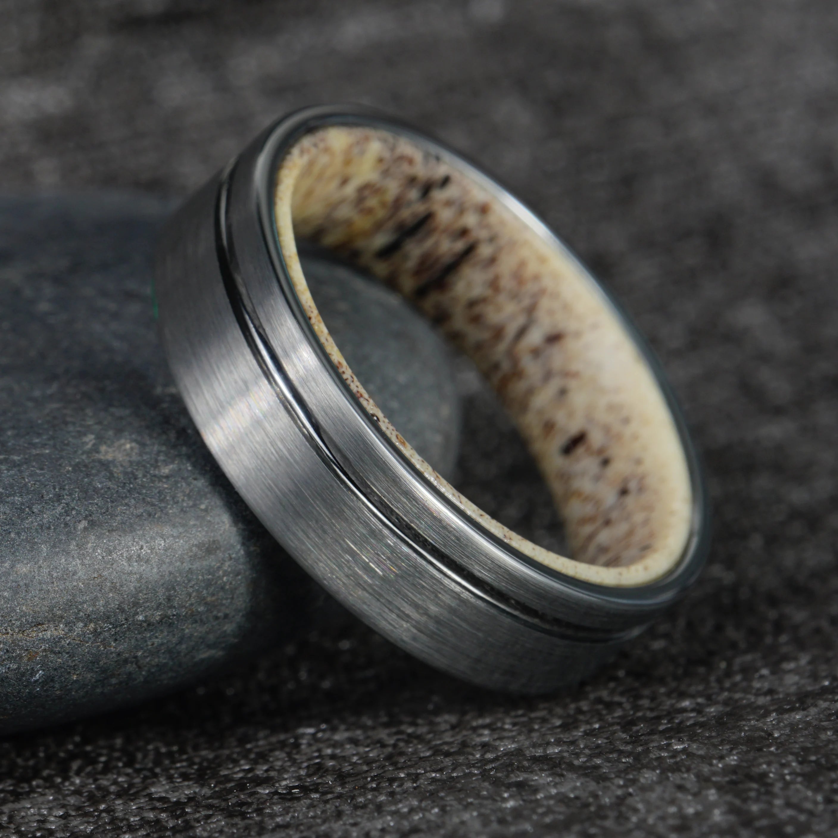 Dura - Tungsten Ring with Scottish Deer Antler