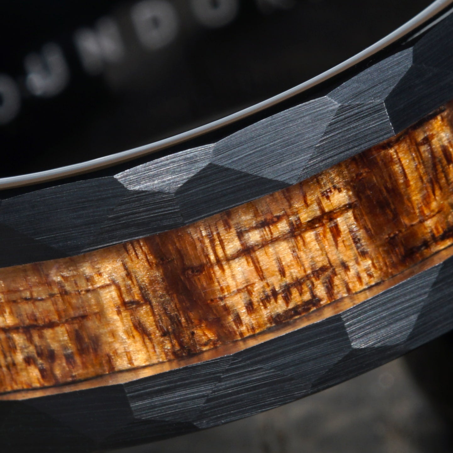 Havenwood - Tungsten Ring with Whisky Wood