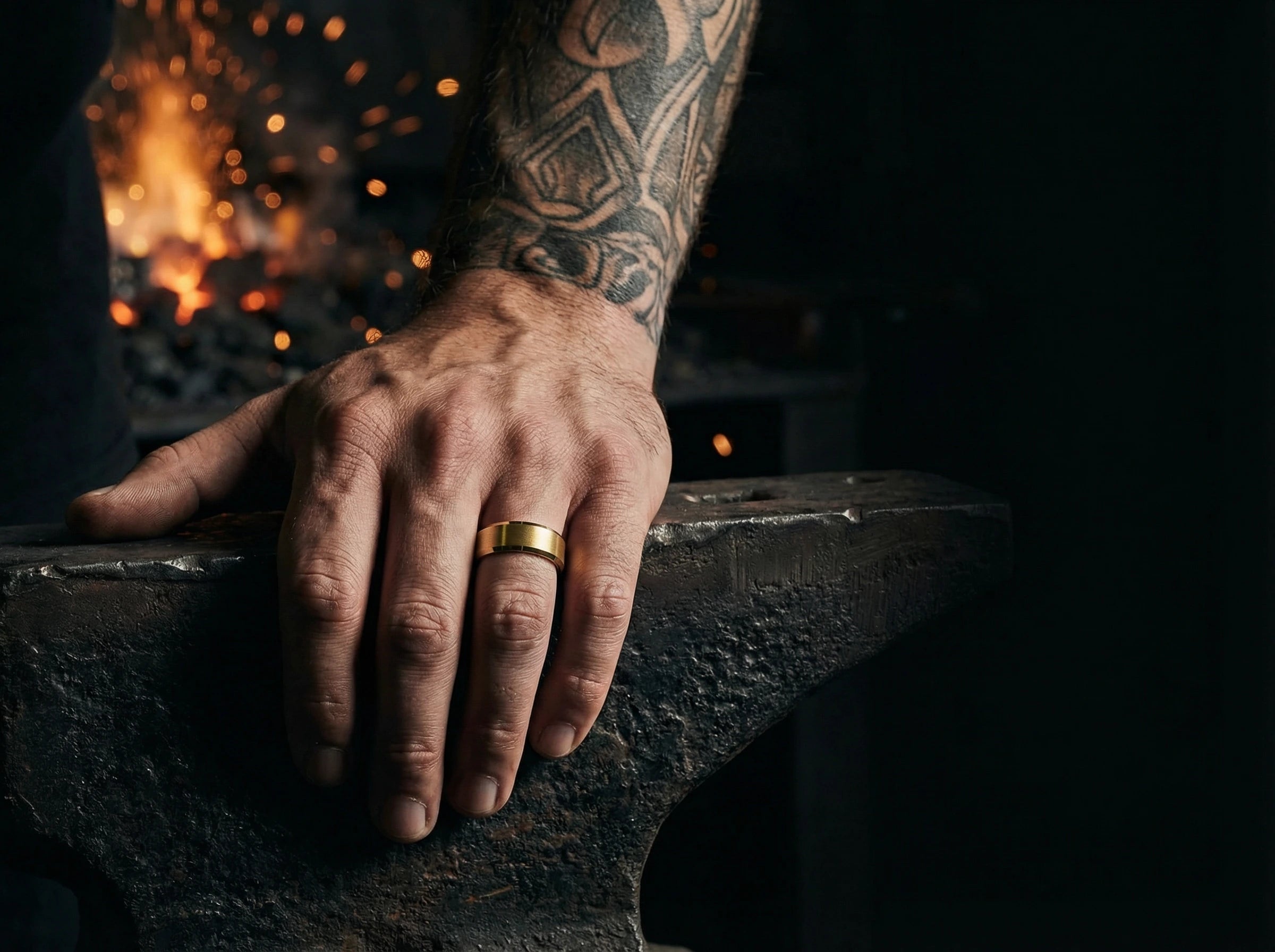 Aurion Gold Tungsten Ring - Built to last