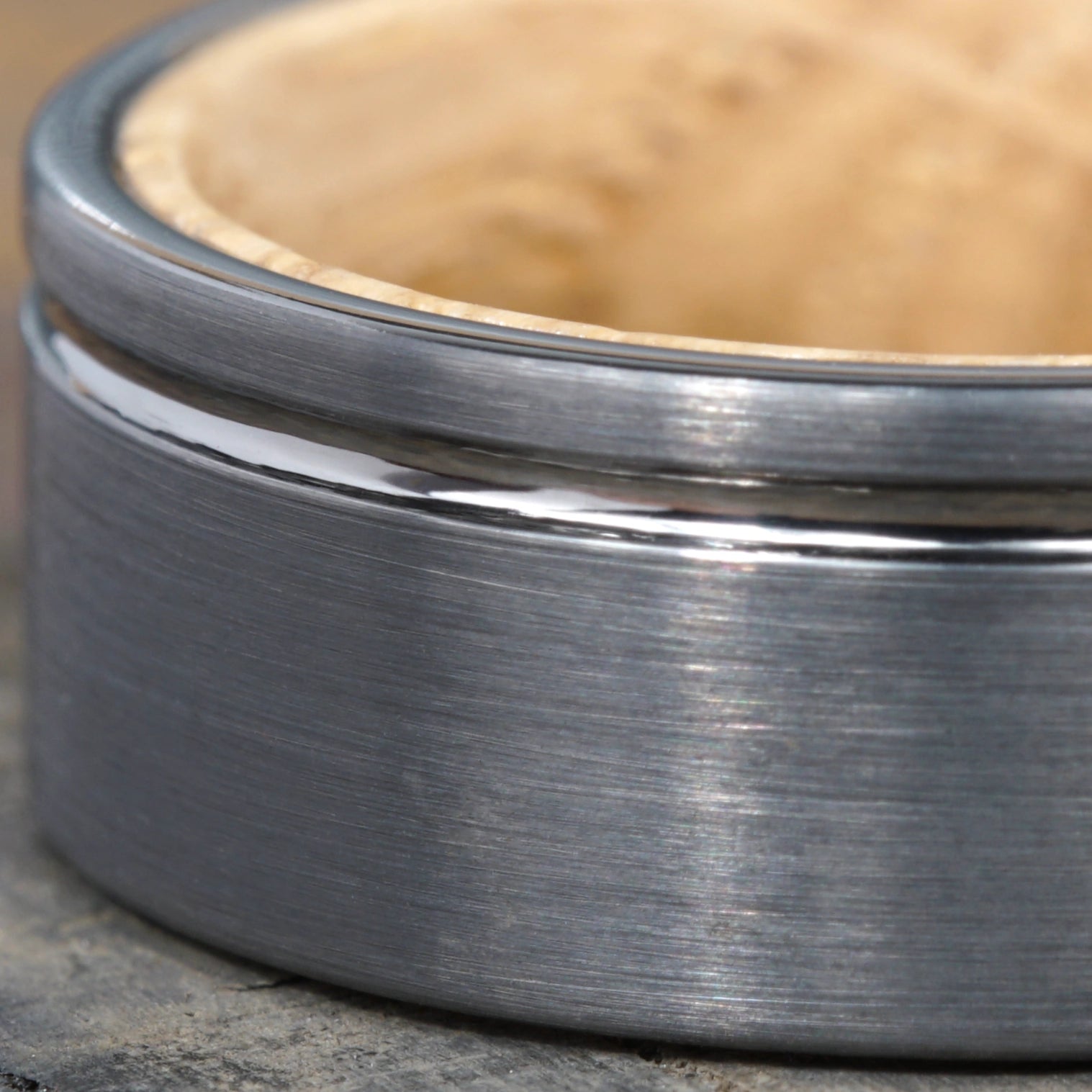 Vantage - Matte Grey Tungsten with Whisky Barrel Wood