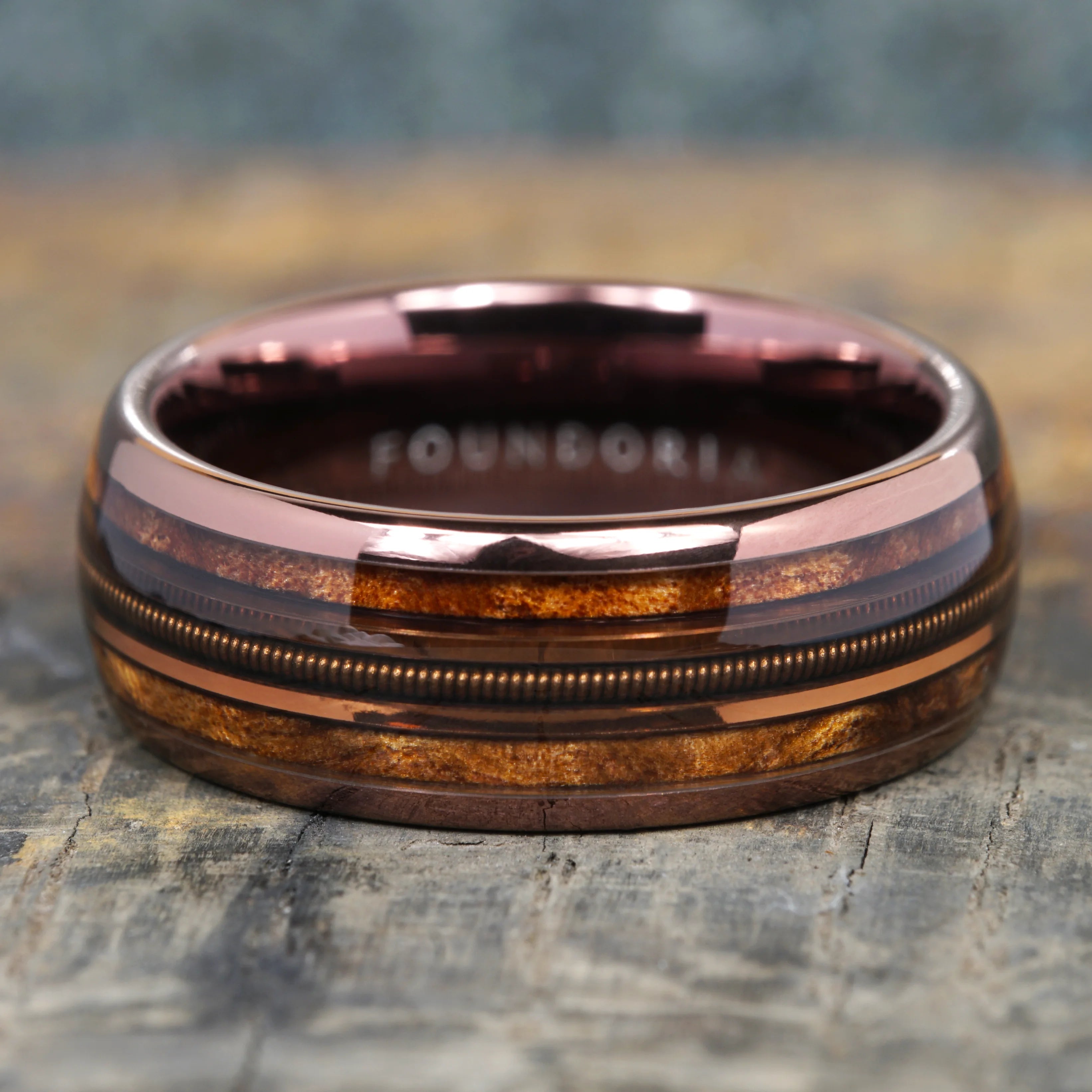 Strung - Coffee Tungsten with Guitar String
