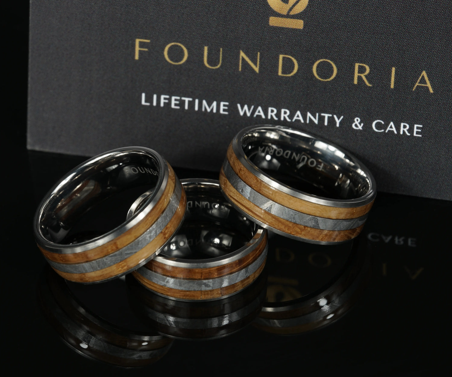 Foundoria Equinox Genuine Meteorite Rings