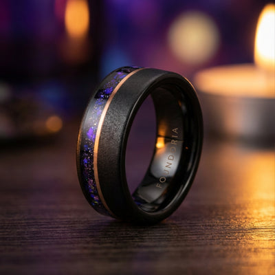 Azure - Tungsten Ring with Blue Sandstone