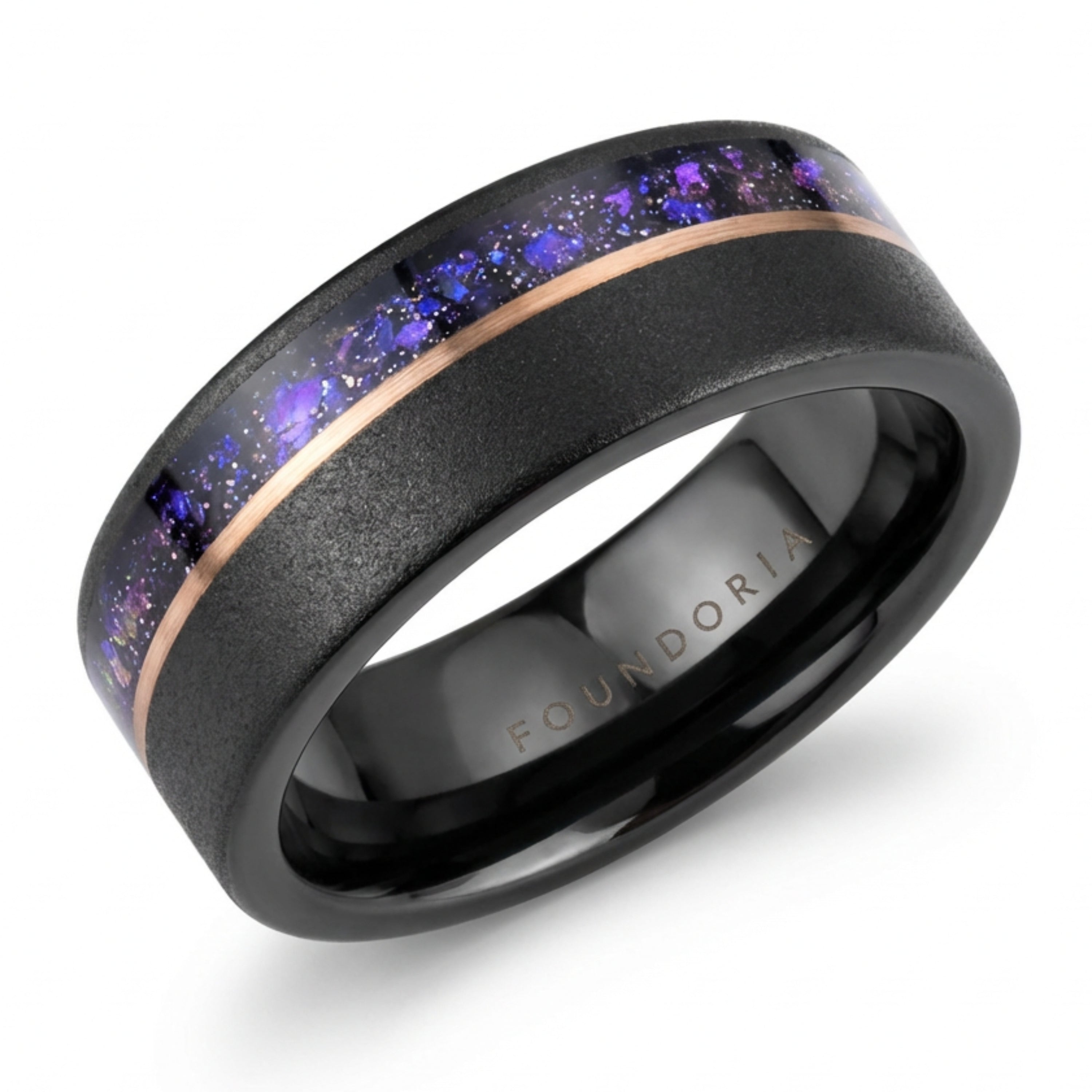 Azure - Tungsten Ring with Blue Sandstone