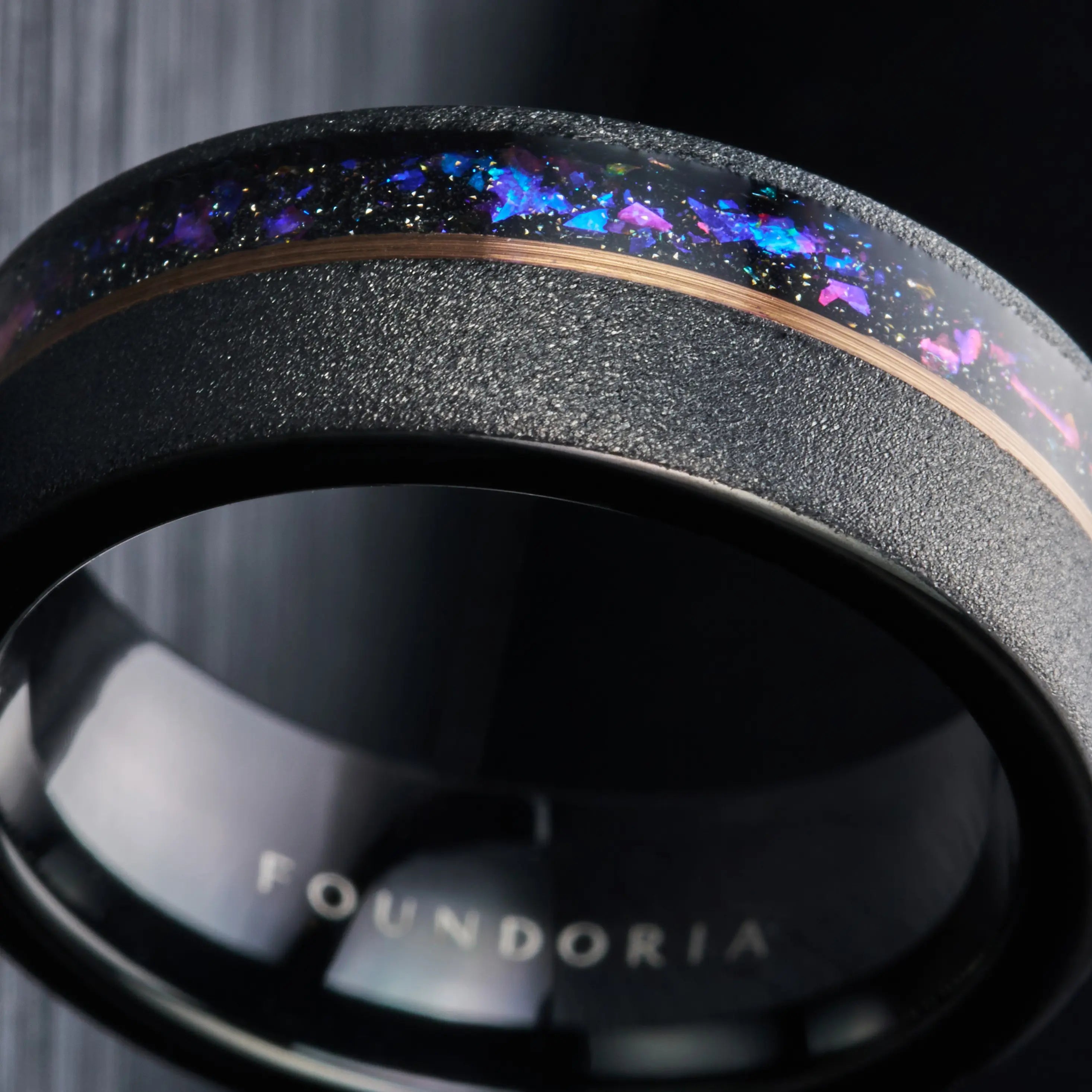 Azure - Tungsten Ring with Blue Sandstone