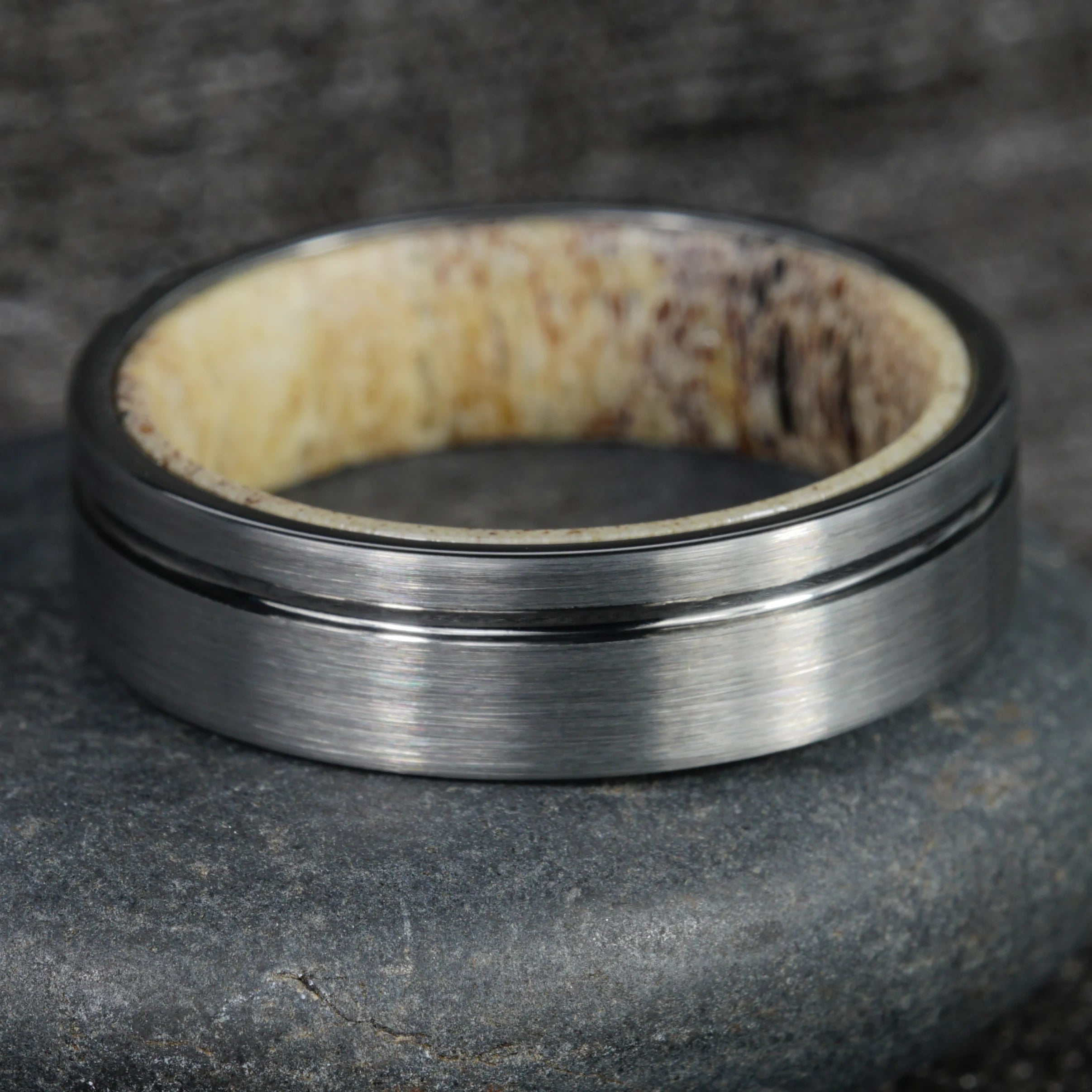 Dura - Tungsten Ring with Scottish Deer Antler