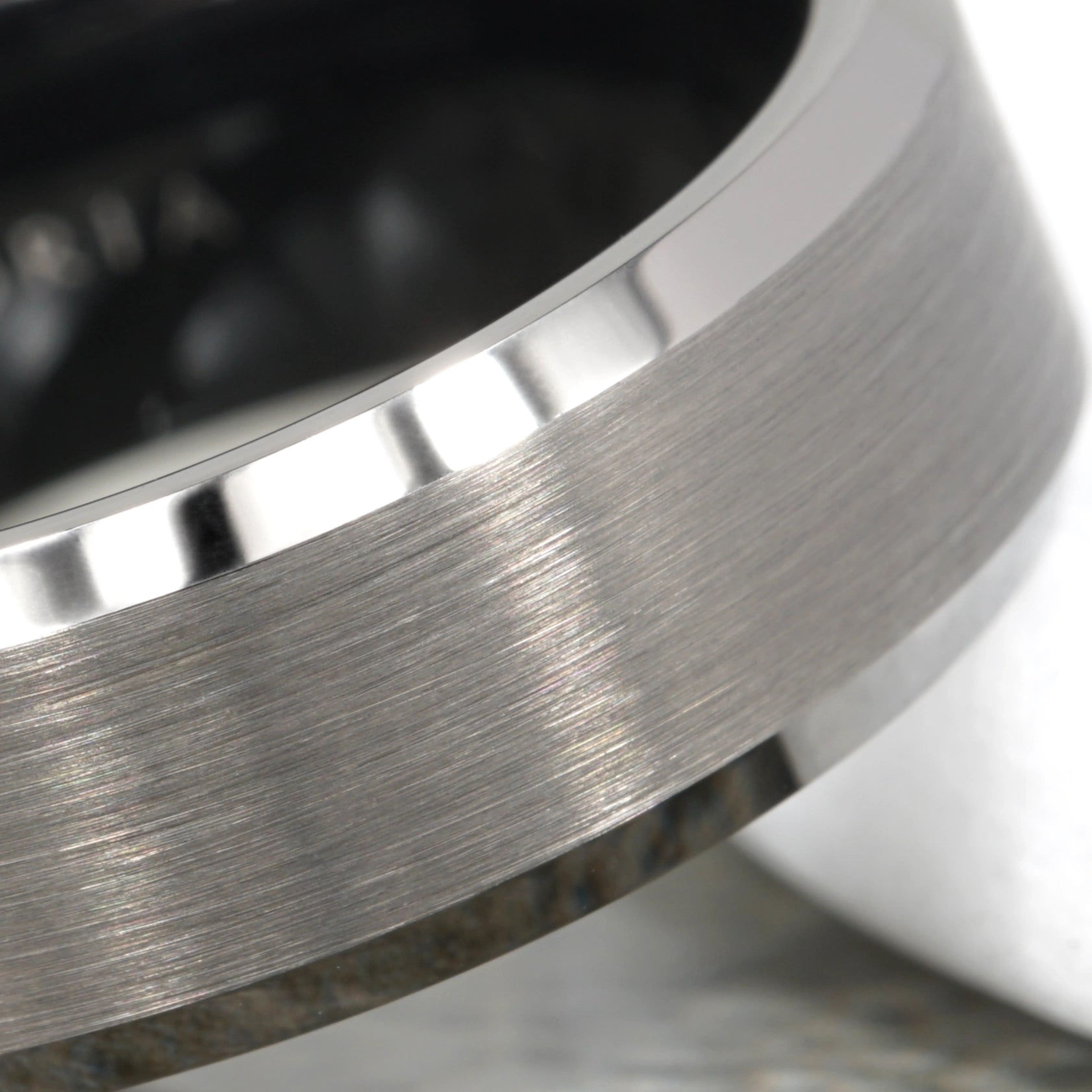 Titanis - Gunmetal Tungsten Ring with Black Sleeve
