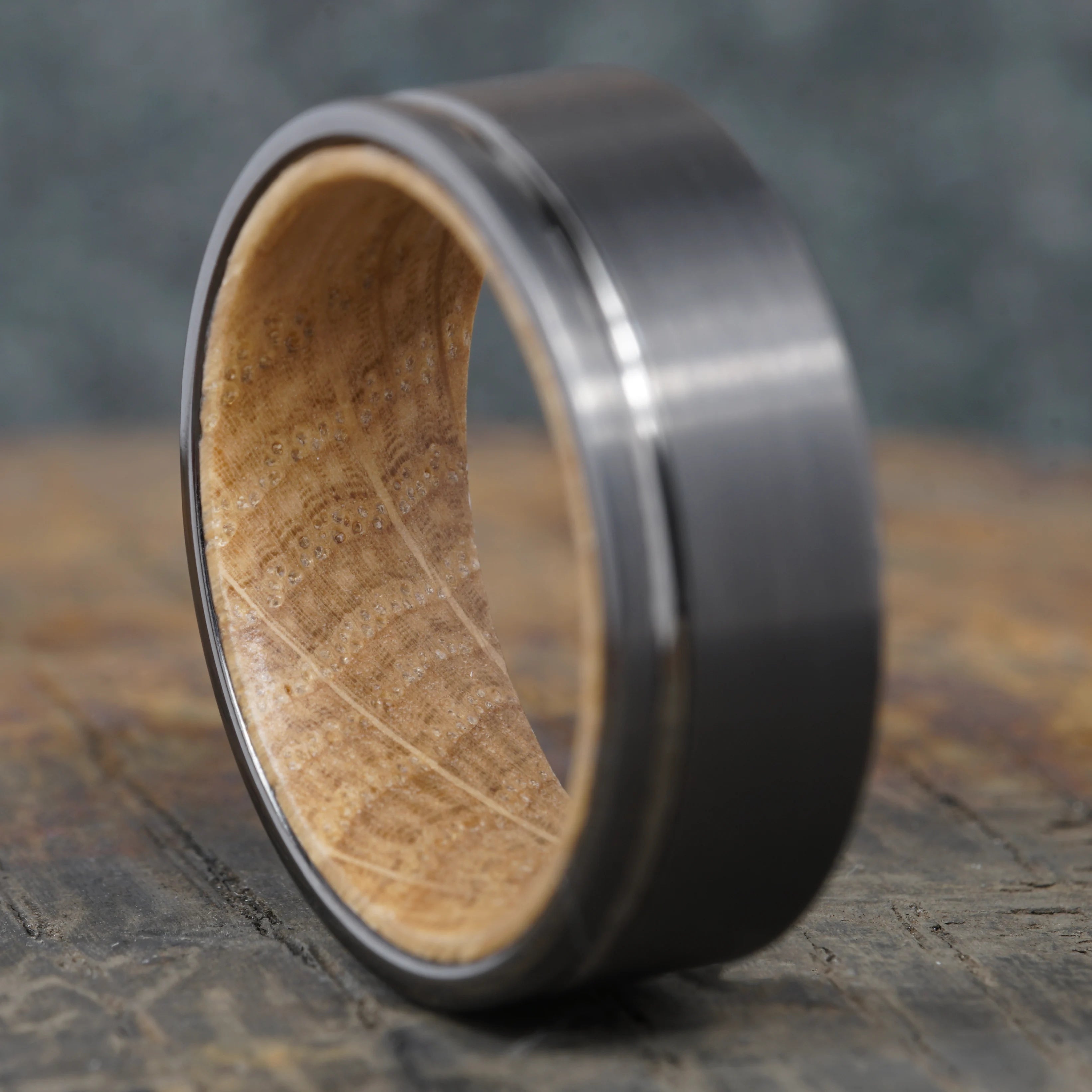 Vantage - Matte Grey Tungsten with Whisky Barrel Wood